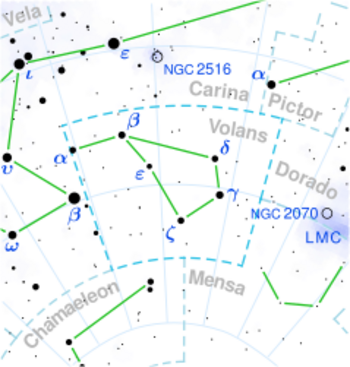 L 97-12 is located in the constellation Volans.