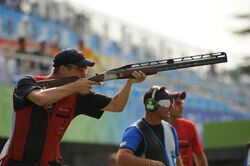 Walton Eller at 2008 Summer Olympics double trap finals.JPG