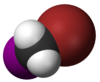 Spacefill model of bromoiodomethane