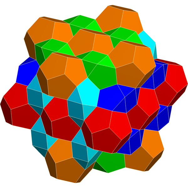 File:Honeycomb of regular dodecahedra-cubes-J91.png