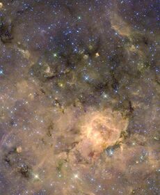 Image of the W43 star-forming region from the Spitzer Space Telescope.jpg