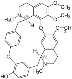 Oxyacanthine Structural Formula V3a.svg