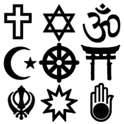 Symbols of all major religions