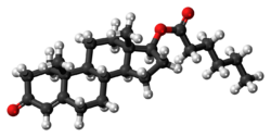 Testosterone caproate molecule ball.png