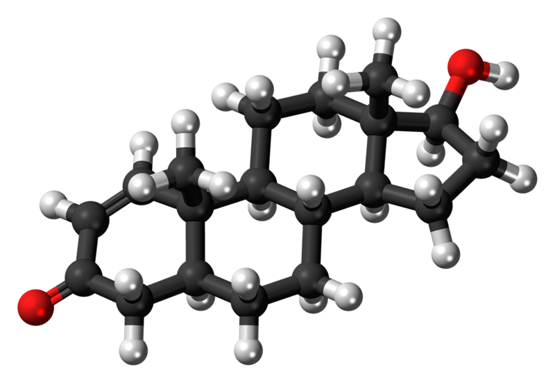 File:1-Testosterone molecule ball.png