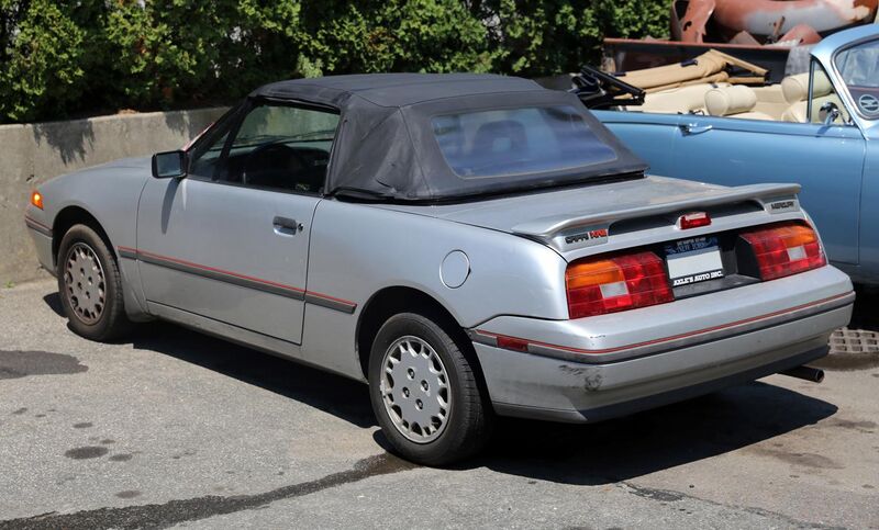 File:1991 Mercury Capri XR2 Turbo roadster, rear left.jpg