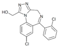 Alphahydroxytriazolam structure.png