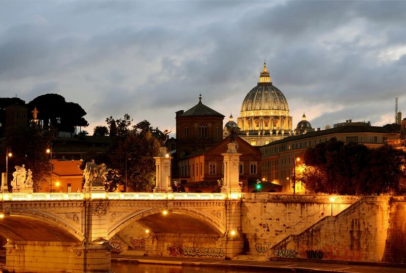 File:Bridge Vittorio Emanuele II at sunset.jpg