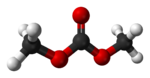 Ball-and-stick model of dimethyl carbonate