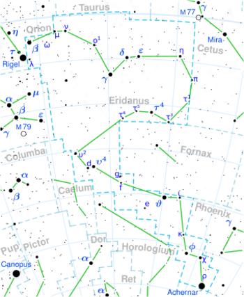 Gliese 3323 is located in the constellation Eridanus