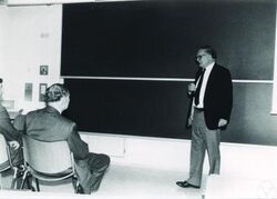 Hans Julius Zassenhaus at the blackboard.jpg