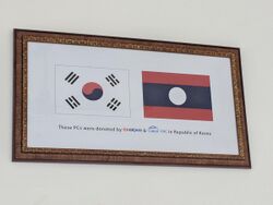 Lao and Korean flags.jpg
