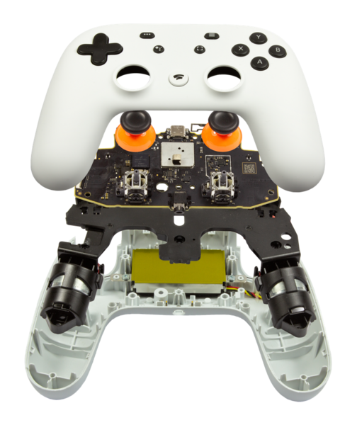 File:Exploded-view-drawing Google Stadia Controller (transparent bg).png