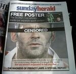 Disguised photograph of Ryan Giggs on its front page, with the word "CENSORED" covering his eyes