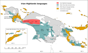 Irian Highlands languages.svg