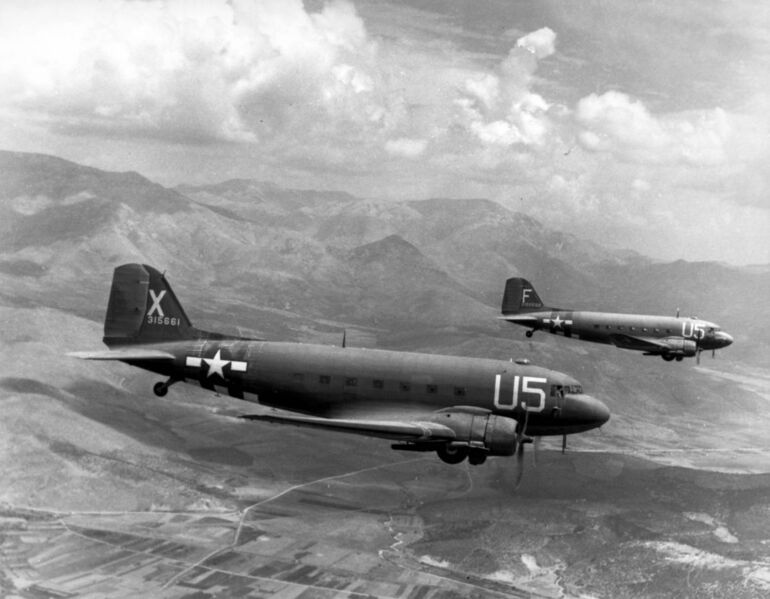 File:Two USAAF C-47A Skytrains.jpg