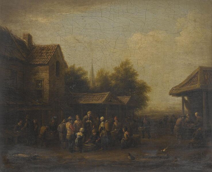 File:A Fish Market in a Village Square by Barent Gael.jpg