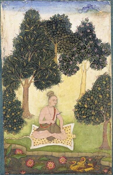 File:A yogi seated in a garden.jpg
