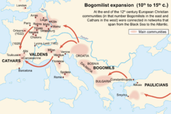 A map of the Bogomilist expansion in Europe