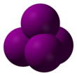 Spacefill model of carbon tetraiodide