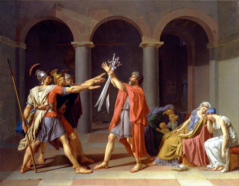 File:Jacques-Louis David - Oath of the Horatii - Google Art Project.jpg