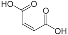 Skeletal formula of maleic acid