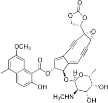 Structural formula of neocarzinostatin