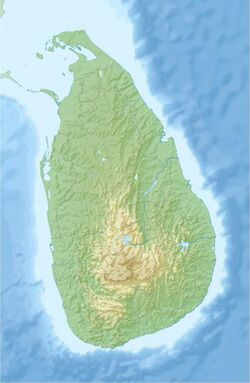 Location of lake in Sri Lanka