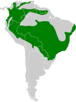 Tersina viridis map.svg