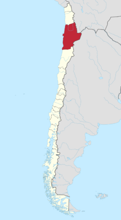 Map of Antofagasta Region