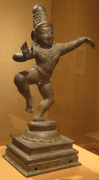 File:Dancing Krishna, India, Tanjore, Tamil Nadu, Chola dynasty, 14th century, bronze, HAA.JPG