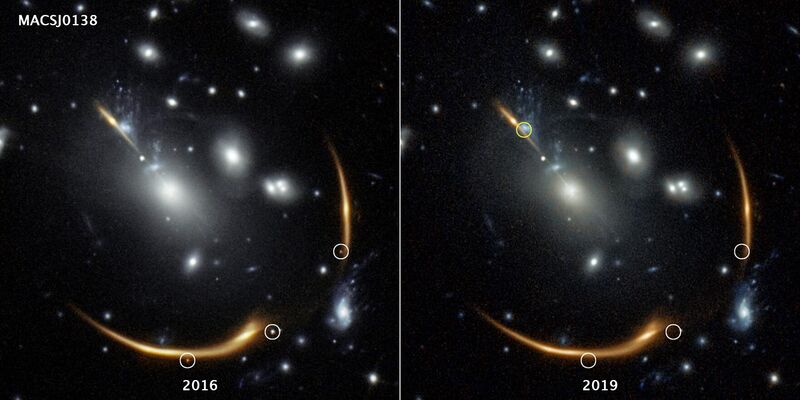File:Hubble spots three images of a distant supernova.jpg