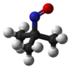 Ball and stick model of 2-methyl-2-nitrosopropane