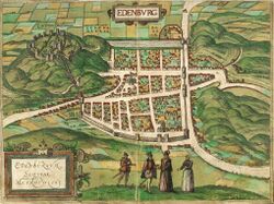 Braun & Hogenberg, Edenburgum, Scotiae Metropolis c.1581.jpg