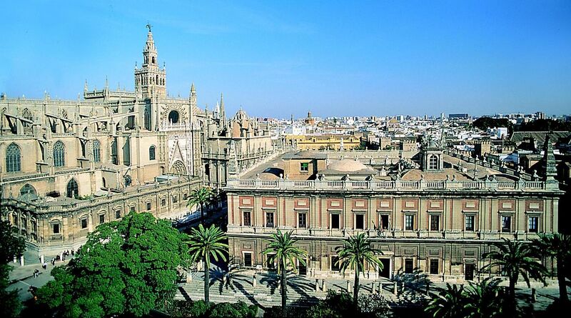 File:Cathedral and Archivo de Indias - Seville.jpg