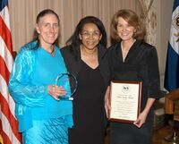 Committee On The Status Of Women In Computing Research receiving the National Science Board Public Service Award in 2005.jpg
