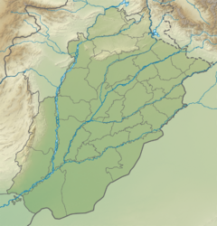 Map showing the location of the Chinji locality in Punjab, Pakistan.