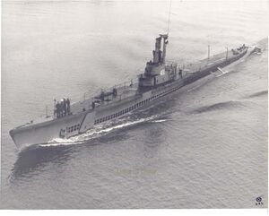 USS Toro (SS-422) shown post-war, after removal of her deck guns.