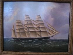 'Clipper Ship Great Republic' by James Butterworth, c. 1853 - Old State House Museum, Boston, MA - IMG 6709.JPG