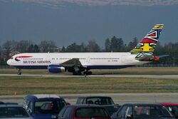 British Airways Boeing 767-336-ER G-BNWD "Emmily Masanabo" tail c-s (23726259520).jpg