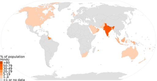 File:Countries by percentage of adherents to Hinduism.svg