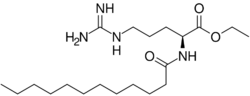 Ethyl lauroyl arginate.svg