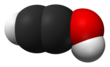 Spacefill model of ethynol