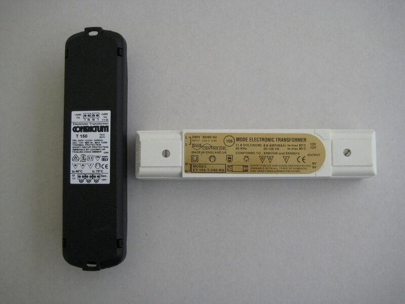 File:Examples of SMPSs for extra-low voltage lighting applications, called electronic transformers..jpg