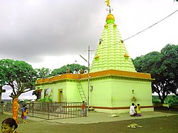 Tryamboli temple on Temblai hill, Kolhapur, Maharashtra, India