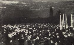 Uppsala plate 1 from NF 30 (1920) - Student song at Slottsbacken on Walpurgis night.jpg