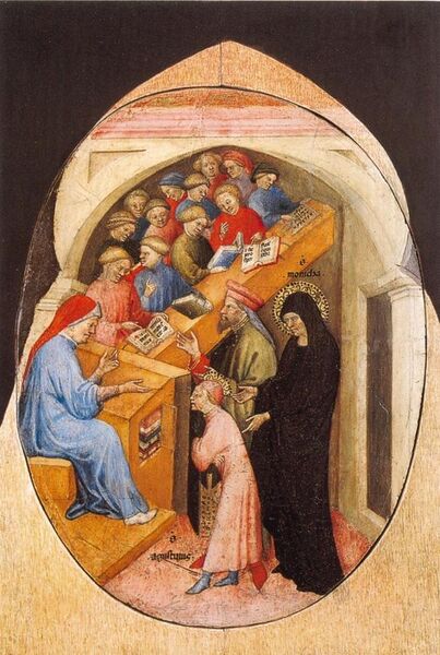 File:7 Nicolo di Pietro. 1413-15. The Saint Augustine Taken to School by Saint Monica. Pinacoteca, Vatican..jpg