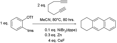 Alkyne trimerization involving an aryne generated in situ