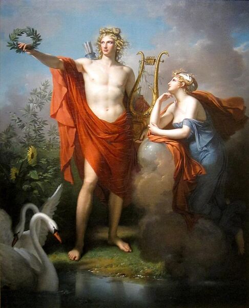 File:Apollo, God of Light, Eloquence, Poetry and the Fine Arts with Urania, Muse of Astronomy - Charles Meynier.jpg