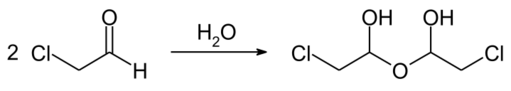 Chloroacetaldehyde reaction01.svg